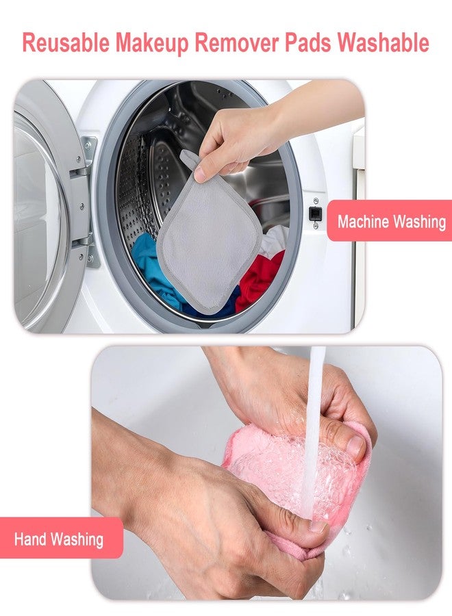 Yuanchu 15 Pcs Reusable Makeup Remover Cloths, Ultra Soft Microfiber Makeup Remover Towels for Face Eraser Cloths Gentle Eye Makeup Remover Pads for All Skin Types, 5" x 5", Multicolor - Image 5